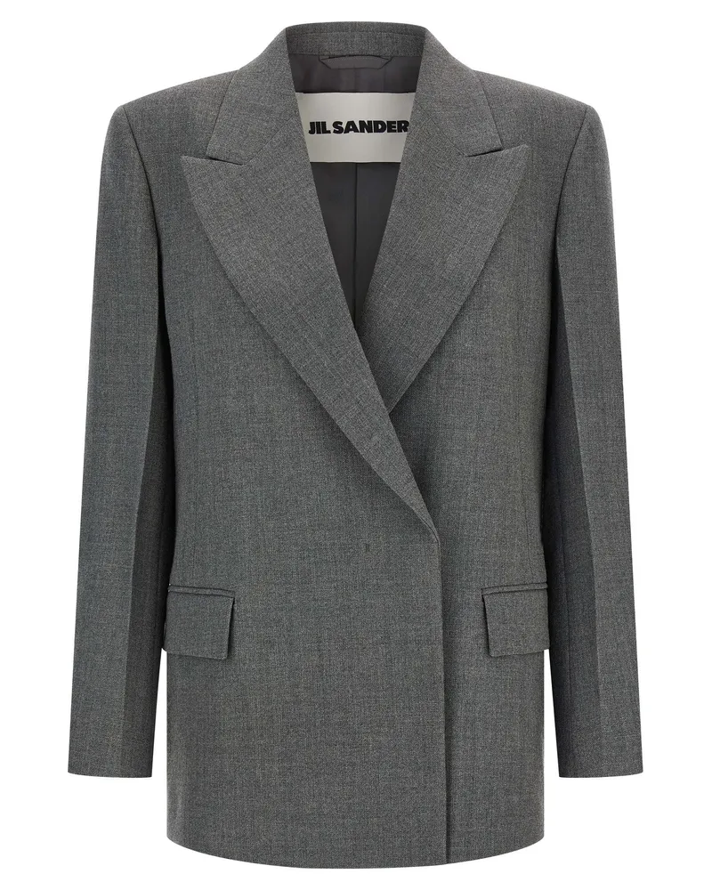 Jil Sander Wolle Blazer Gray