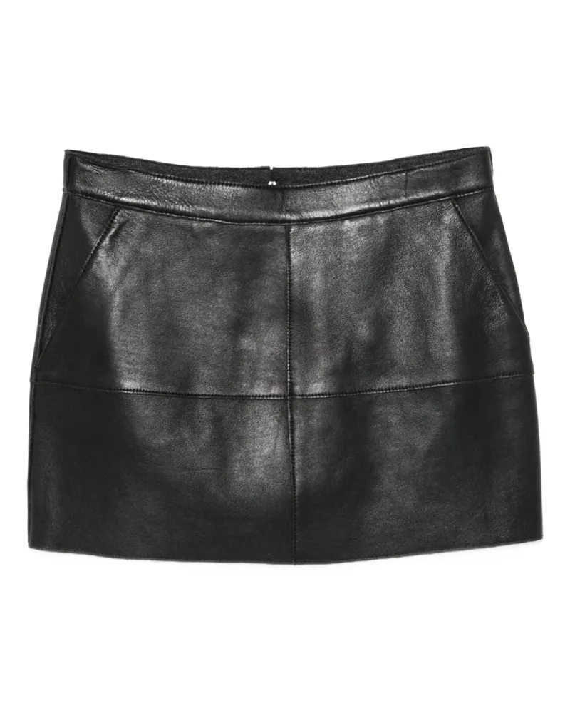 P.A.R.O.S.H. Leder -Minirock Black