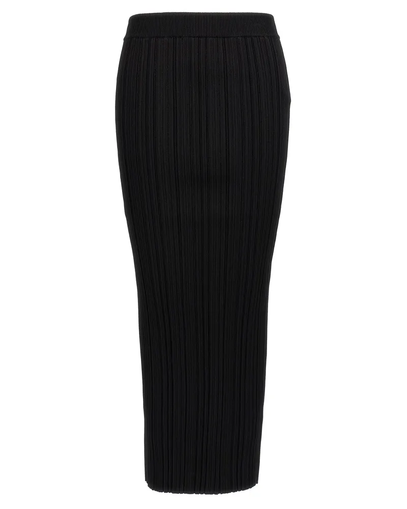 Balmain Falten Midi Rock Black