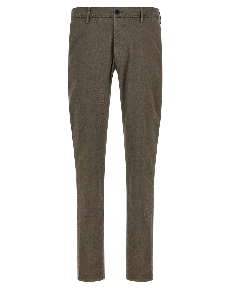 Incotex Micro Checkhose Brown