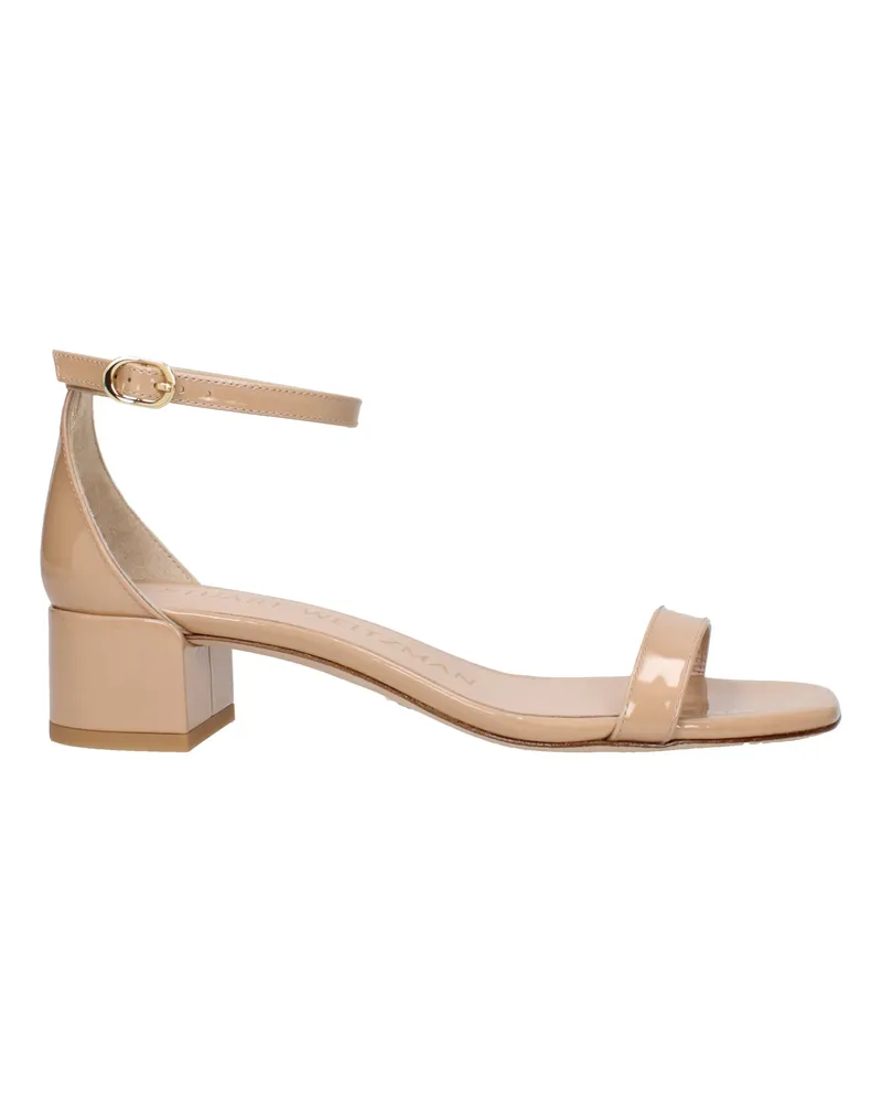 Stuart Weitzman Nudistcurve Women's Sandalen glänzend rosa/nude -