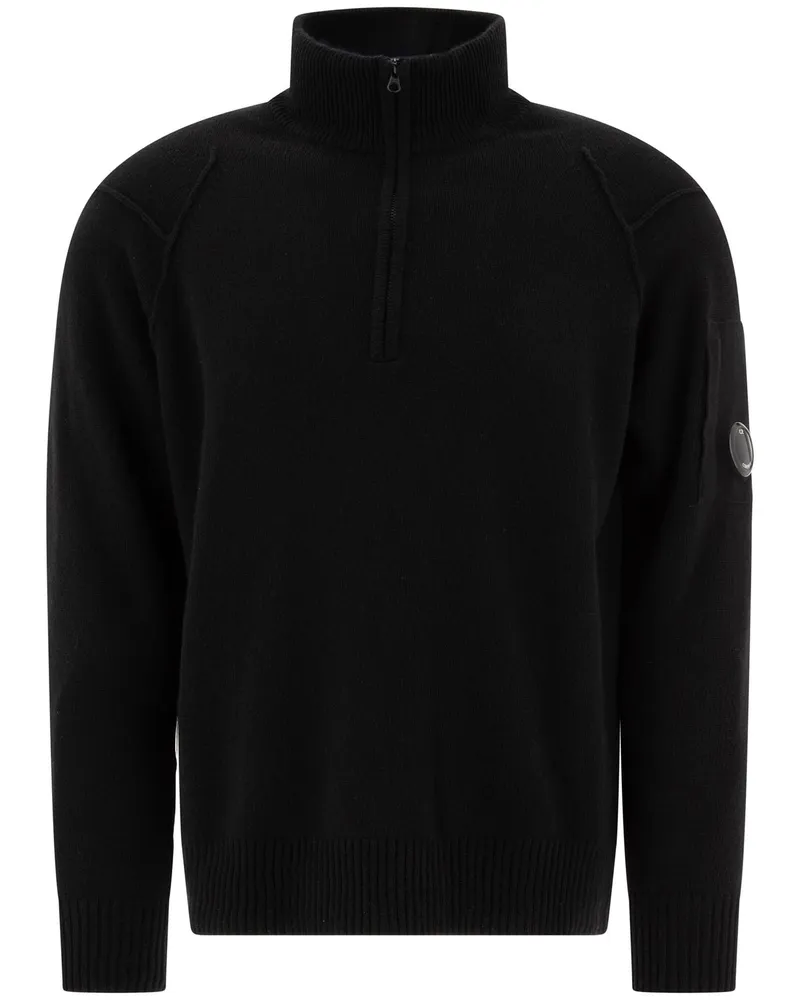 C.P. Company Lambswool Grs halb Reißverschluss Strick 