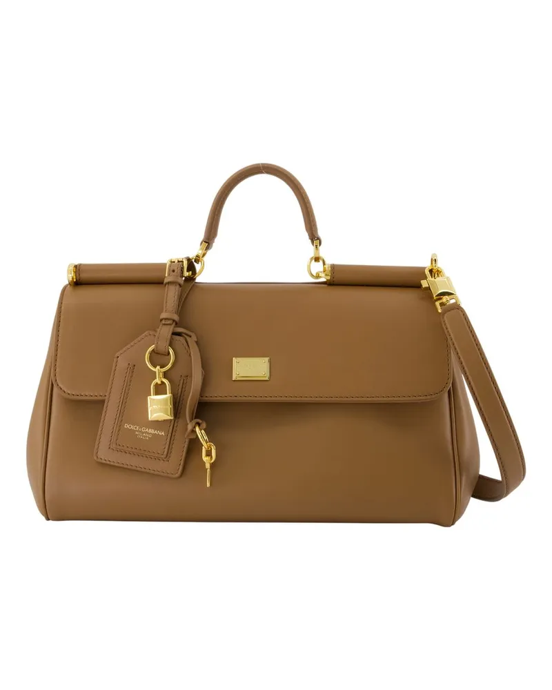 Dolce & Gabbana Mein Sizilien -Geldbeutel  Lederbraun Braun