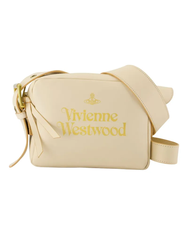 Vivienne Westwood Carrie -Kamera Umhängetasche  Leder Pink/Gold Rosa