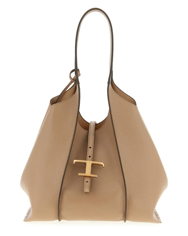 TOD'S Einkaufstasche „T Timeless Beige