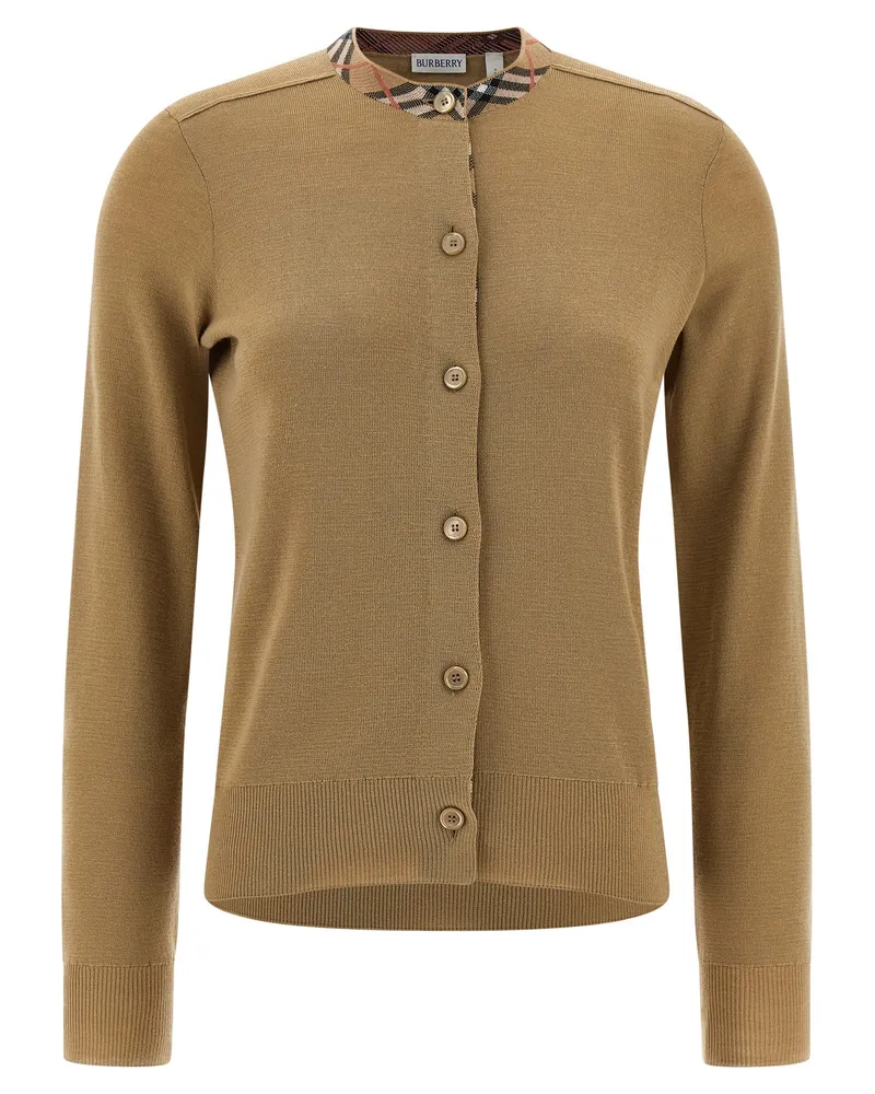 Burberry Check -Strickjacke Beige