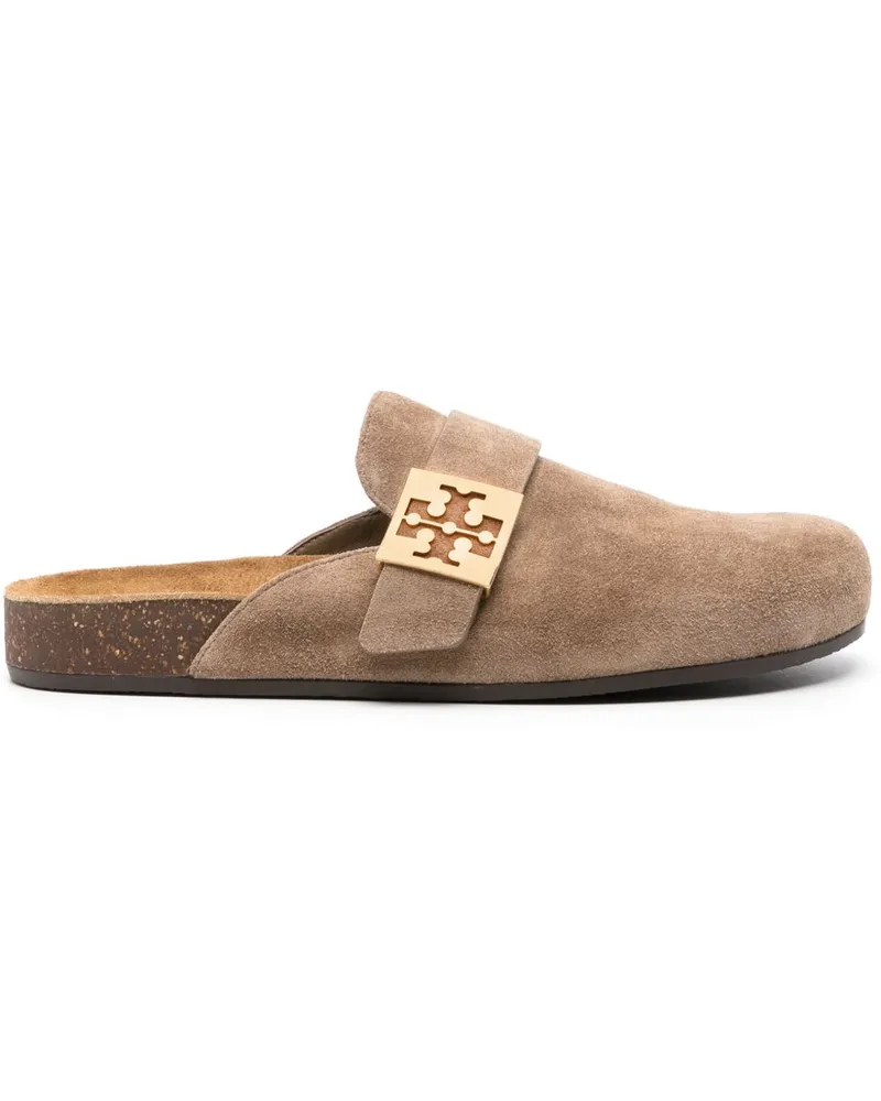Tory Burch Hausschuhe aus weichem Wildleder von Grey
