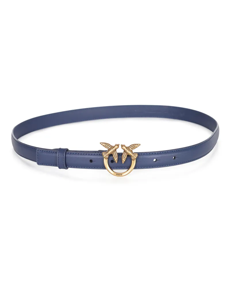 Pinko Love Berry' Gürtel in weichem Leder Blue