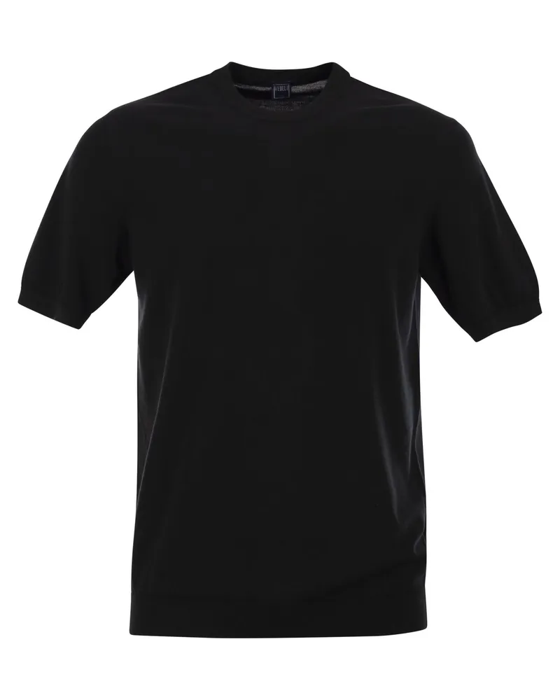 Fedeli Giza Baumwoll -T -Shirt Black