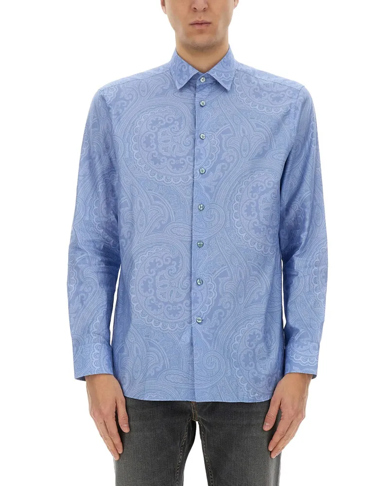 Etro Baumwollhemd Azure
