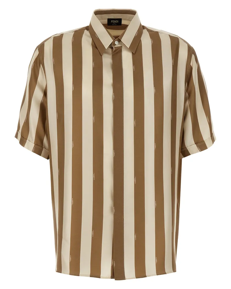 Fendi Pequin Shirt Brown