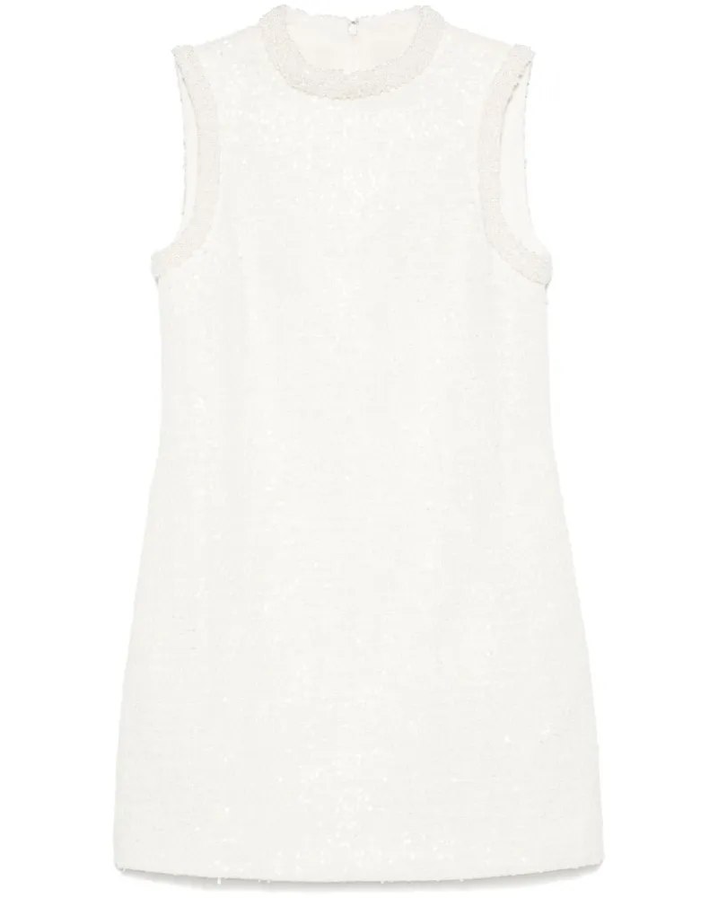 Self-Portrait Self -Portrait -Bouclé -Kleid mit Pailletten Cream