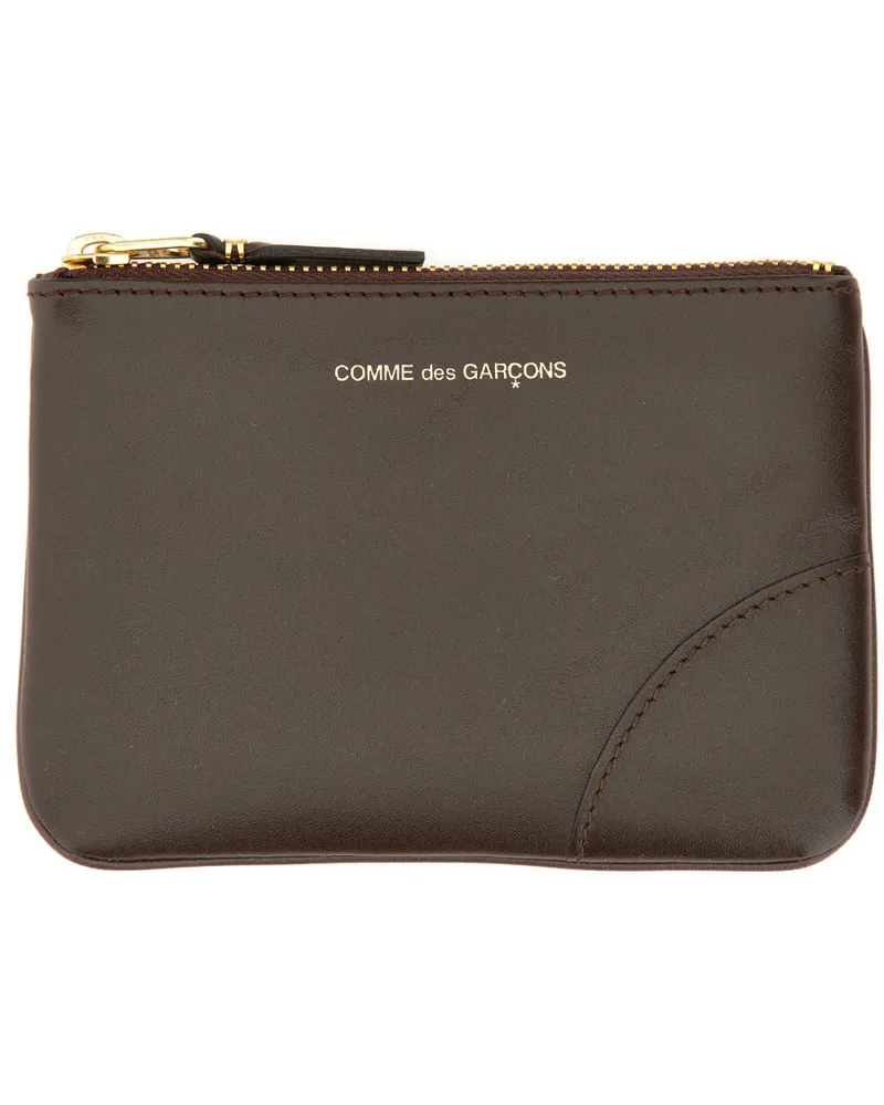 Comme des Garçons Comme des Garcons Brieftasche kleine Kupplung mit Reißverschluss Brown