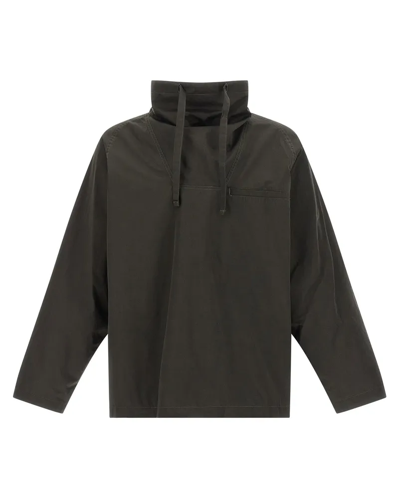 Christophe Lemaire Pullover „Funnel Neck Vareuse Brown