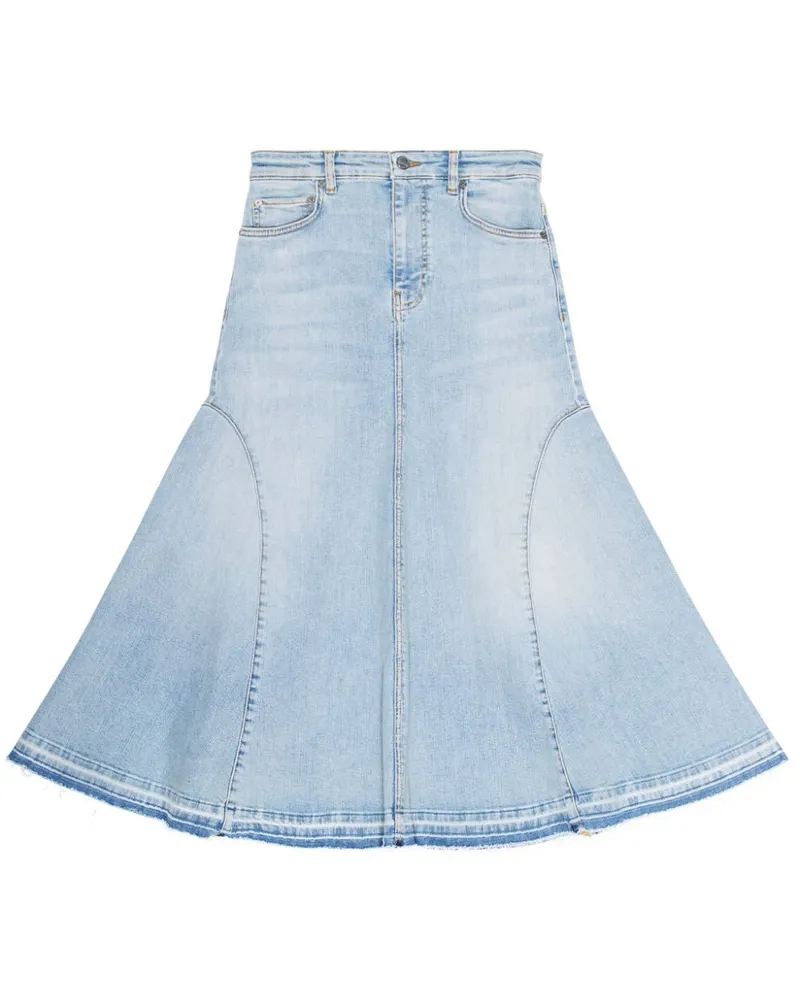 Ganni Bio -Baumwoll -Jeansrock Clear