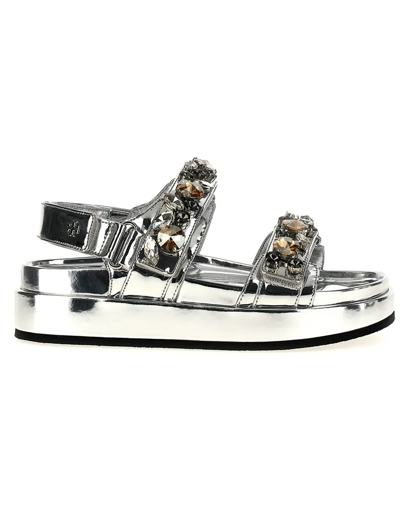 Tory Burch Kira' Sandalen Silver