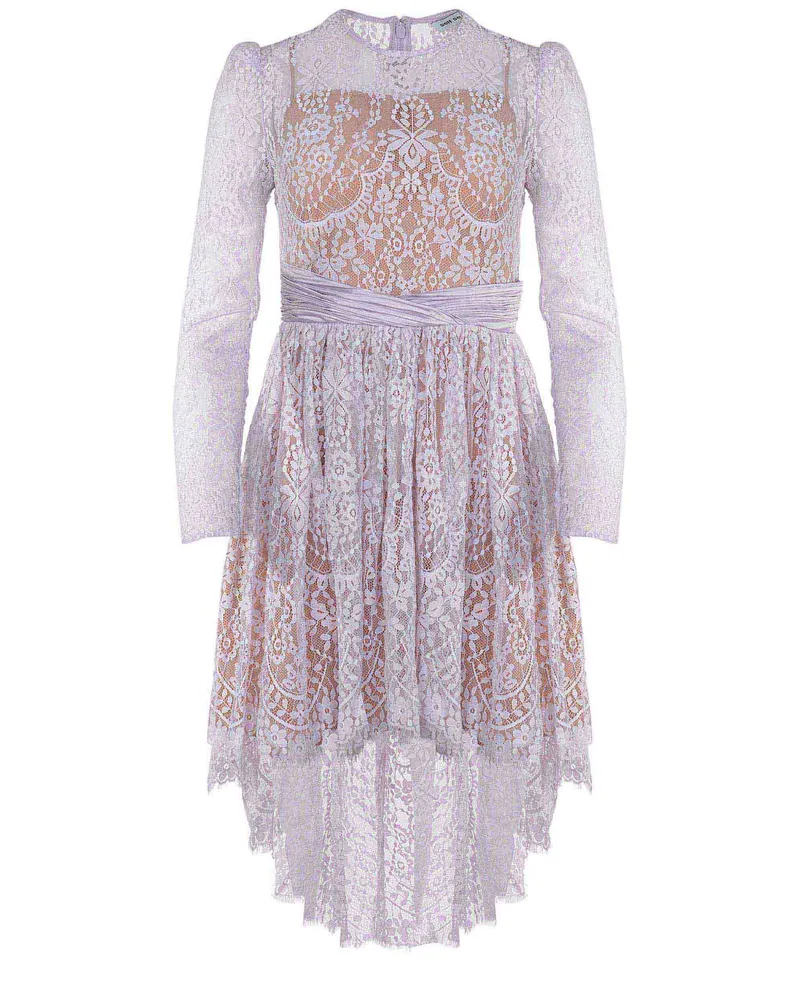 Self-Portrait Selbstporträtkleid aus Kotoon -Mischung Lilac