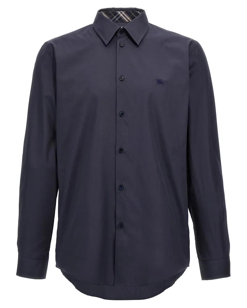 Burberry Logo Stickhemd Blue