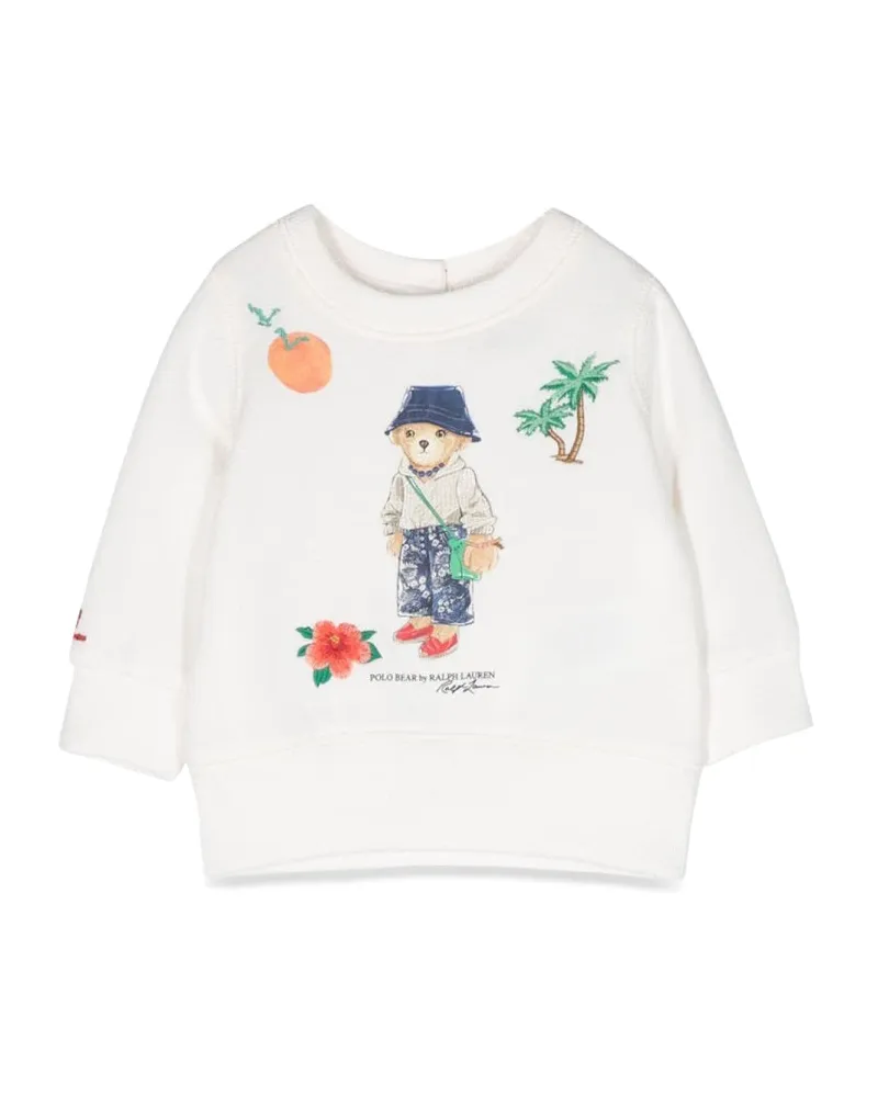 Ralph Lauren Bear Crewneck Sweatshirt White