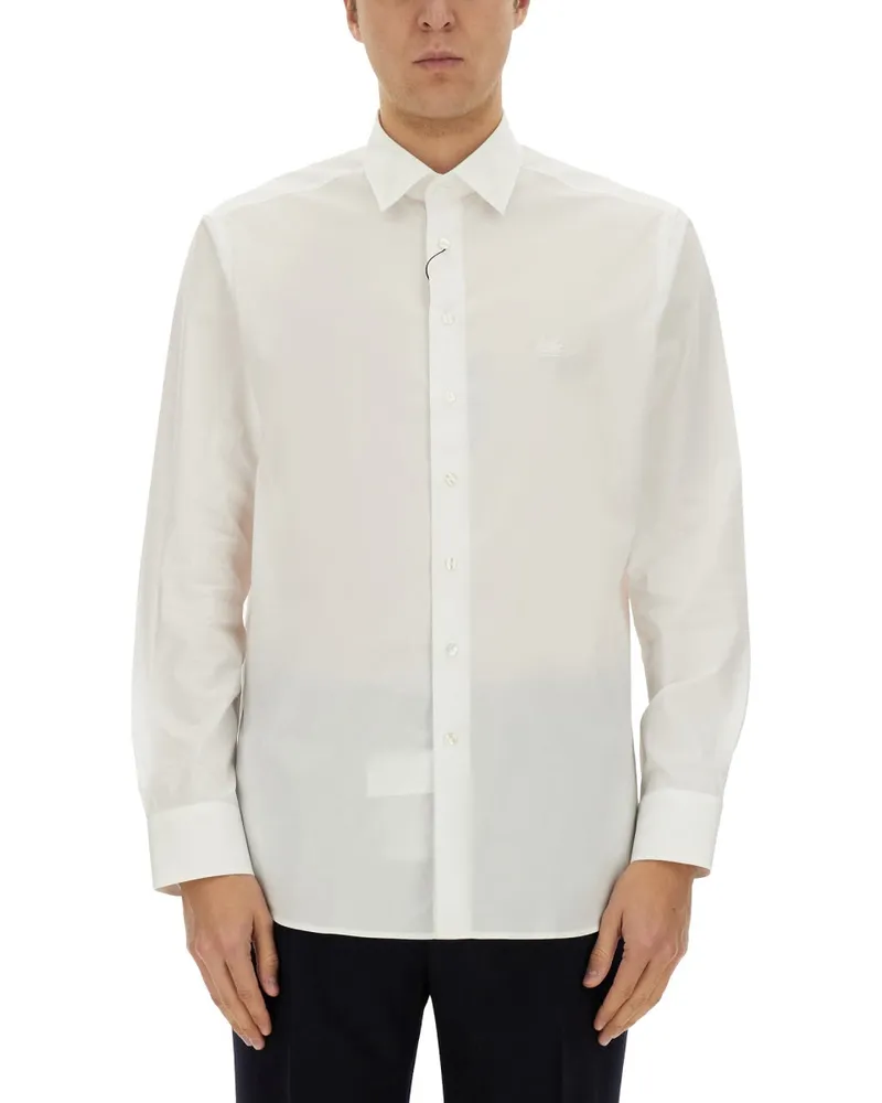 Etro Pegasus Logo -Hemd White