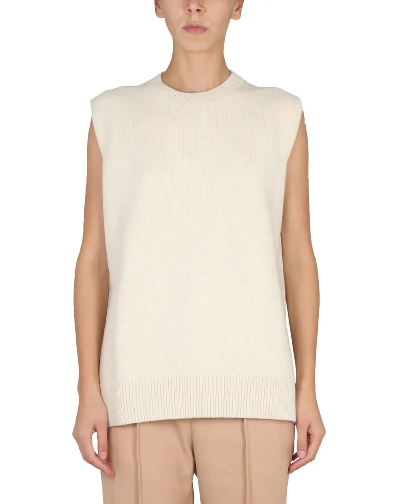 Jil Sander Wollweste Ivory