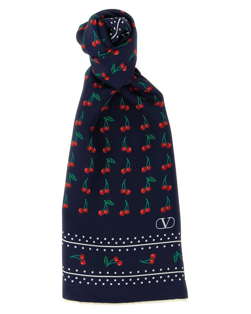Valentino Garavani Valentino Garavani 'Cherryfic' Schal Blue