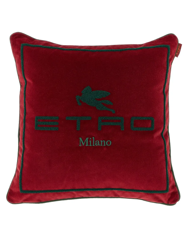 Etro Spunga Logo -Kissen Bordeaux