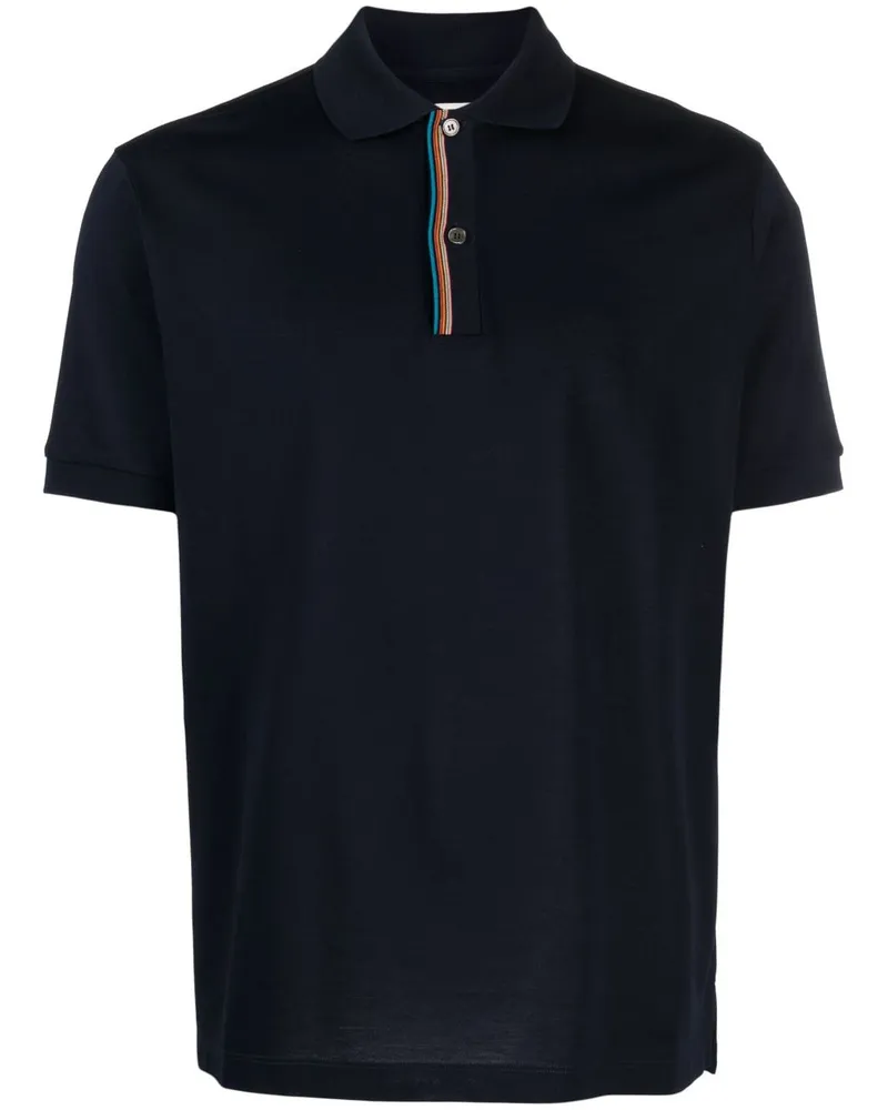 Paul Smith PS von Paul Smith Signature Stripe Cotton Polo Shirt Blue