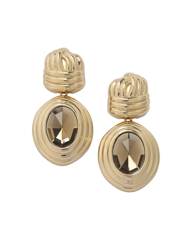 Self-Portrait Selbstporträt-Bernstein-Ohrringe Gold