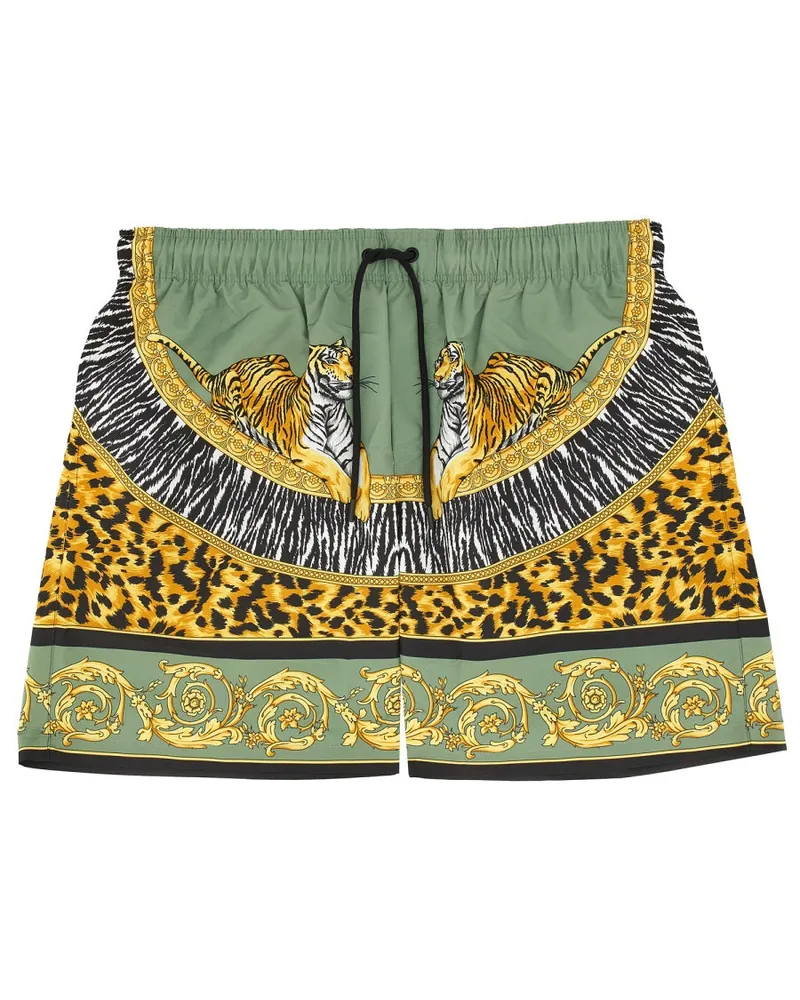 Versace Wild Cats" Beach Bermuda Shorts Multicolour