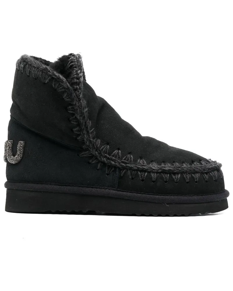 Mou Eskimo 18 Glitter -Logo -Stiefel Black