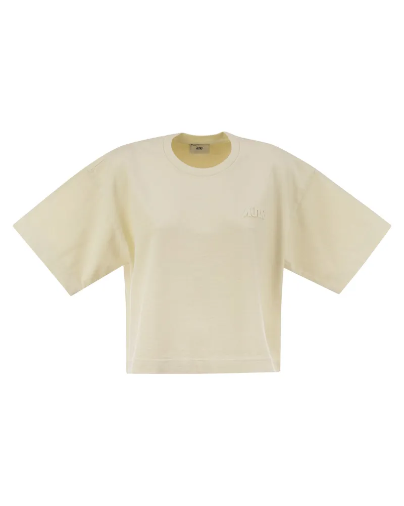 AUTRY Boxy T -Shirt mit Logo Cream