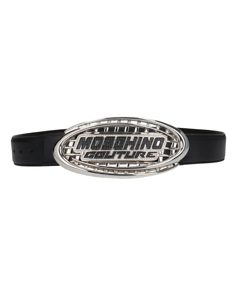 Moschino Gürtel Männer Leder schwarz -