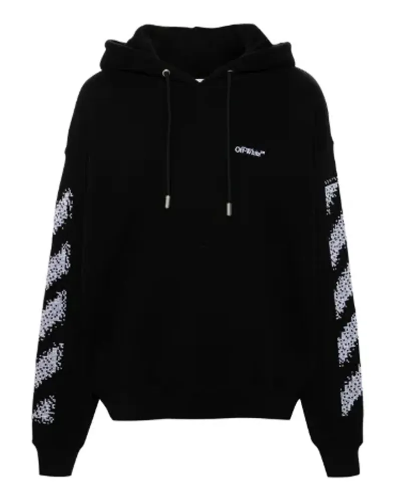 OFF-WHITE Off White Pixel Diag Skate Kapuzenpullover Black