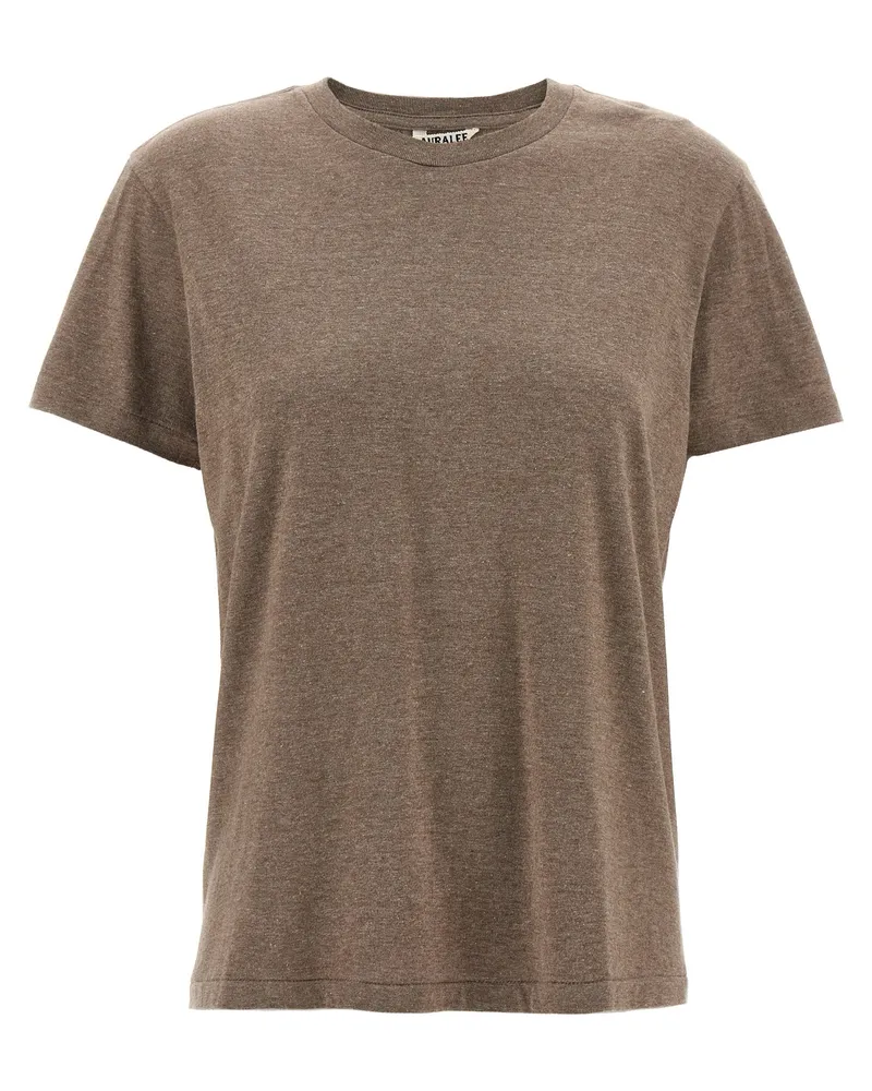AURALEE MT-Shirt aus élange-Baumwolle Beige