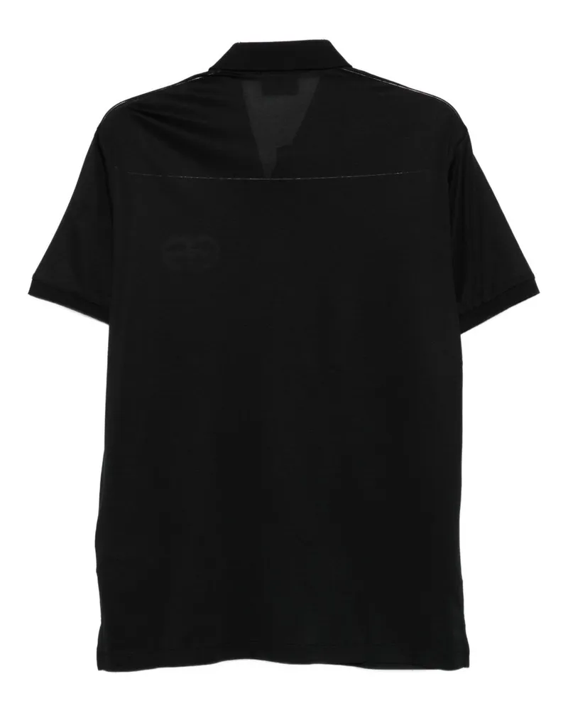 Emporio Armani Cotton Mischpolohemd Black