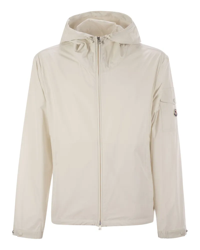 Moncler Sassiere wasserdichte Jacke mit Kapuze White