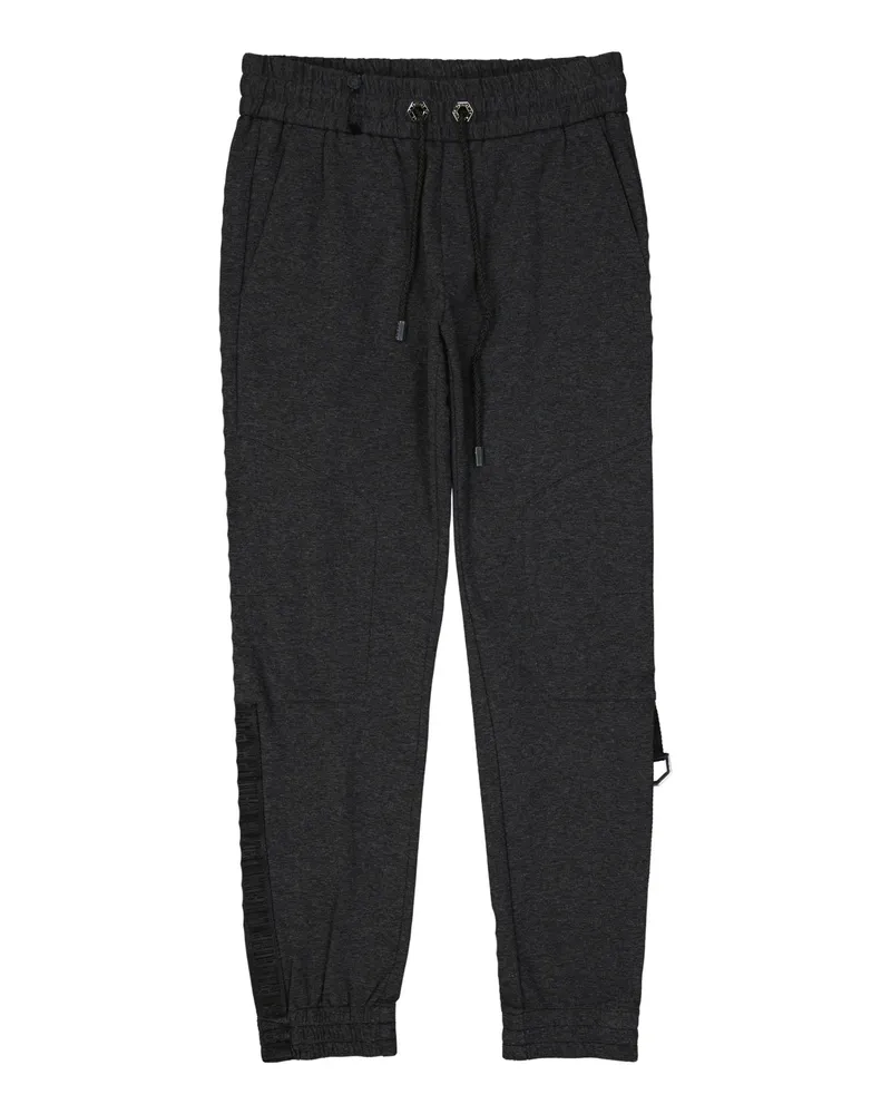 Philipp Plein Blent Baumwoll -Jogginghose Grau