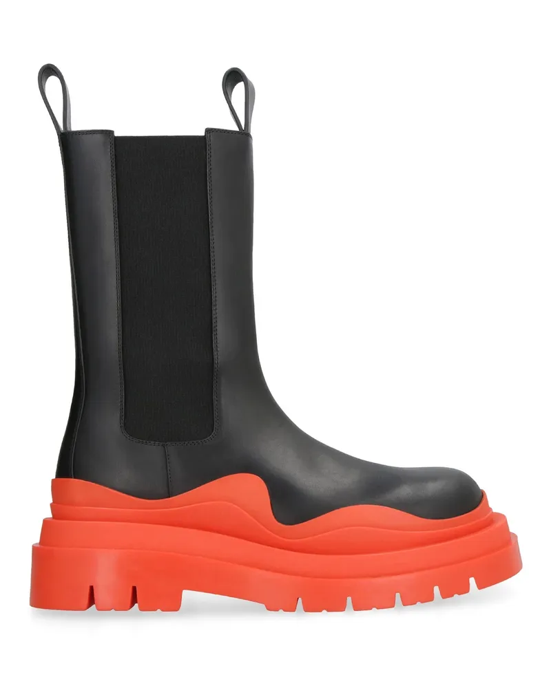 Bottega Veneta Leder Reifenstiefel Schwarz