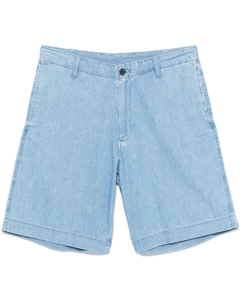 Emporio Armani Bio -Baumwoll -Denim -Bermuda -Shorts Clear