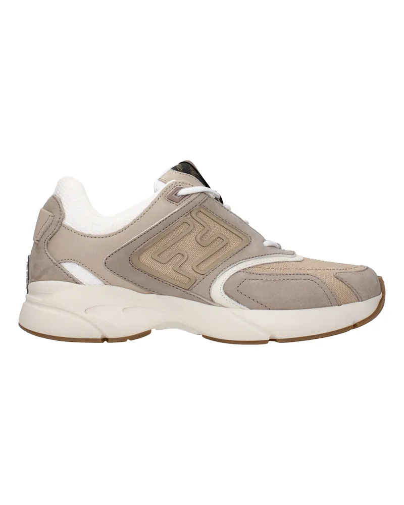 Fendi Sneakers Faster Herrens Stoff Beige/Seil -