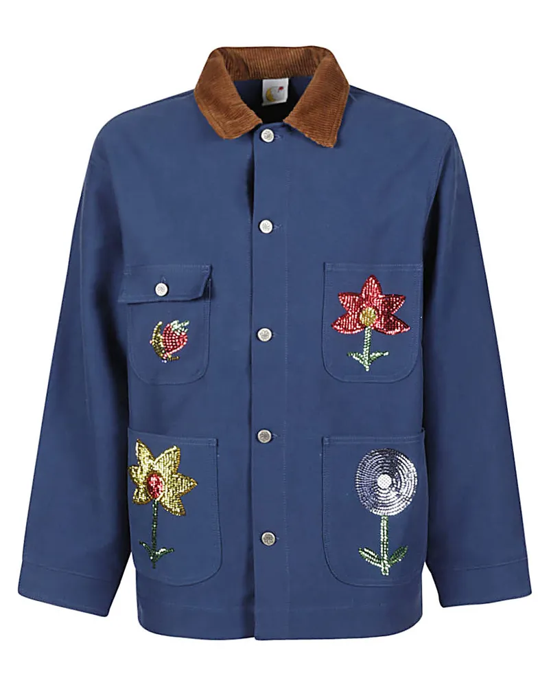 Sky High Farm Workwear bestickte Jeansjacke Blue