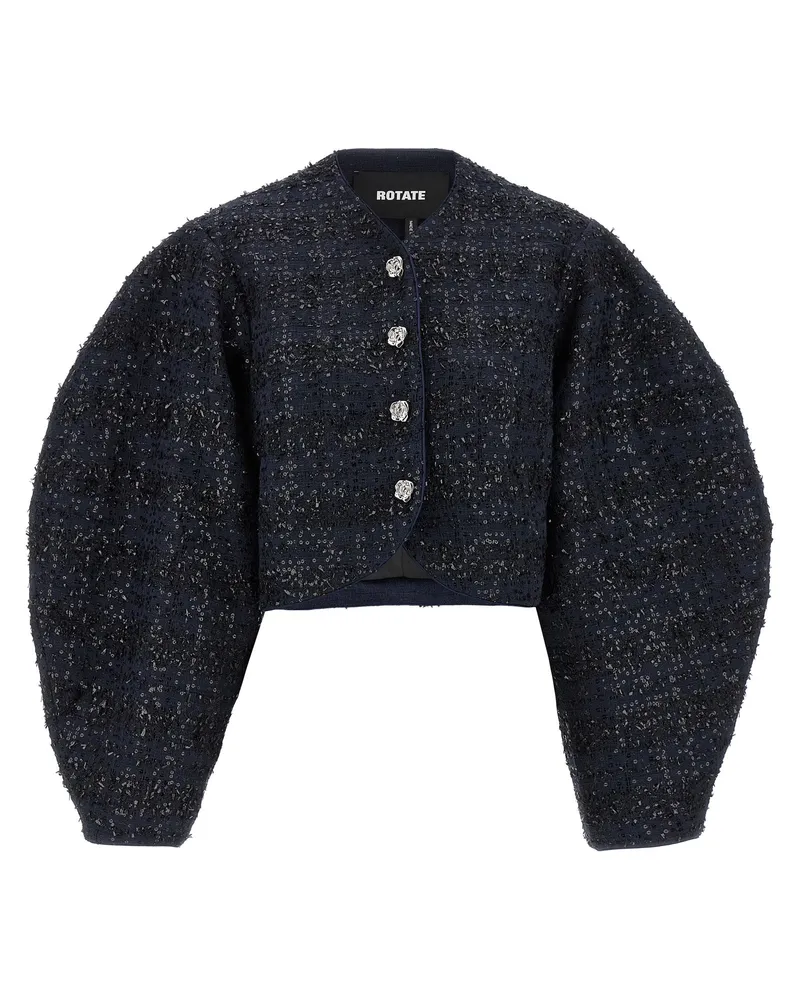 ROTATE Birger Christensen Dreh Birger Christensen 'Bouclé Short' Blazer Blue