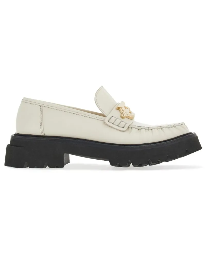 Ferragamo Gancio Leder -Laibers White