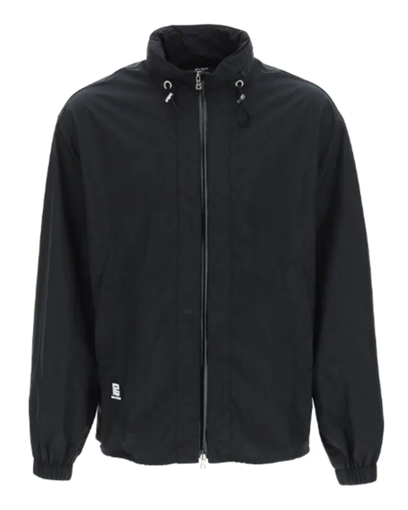 Balmain Nylon -Logojacke Schwarz