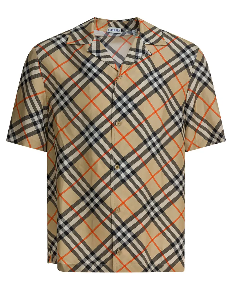 Burberry übergroßes Seidenhemd Beige