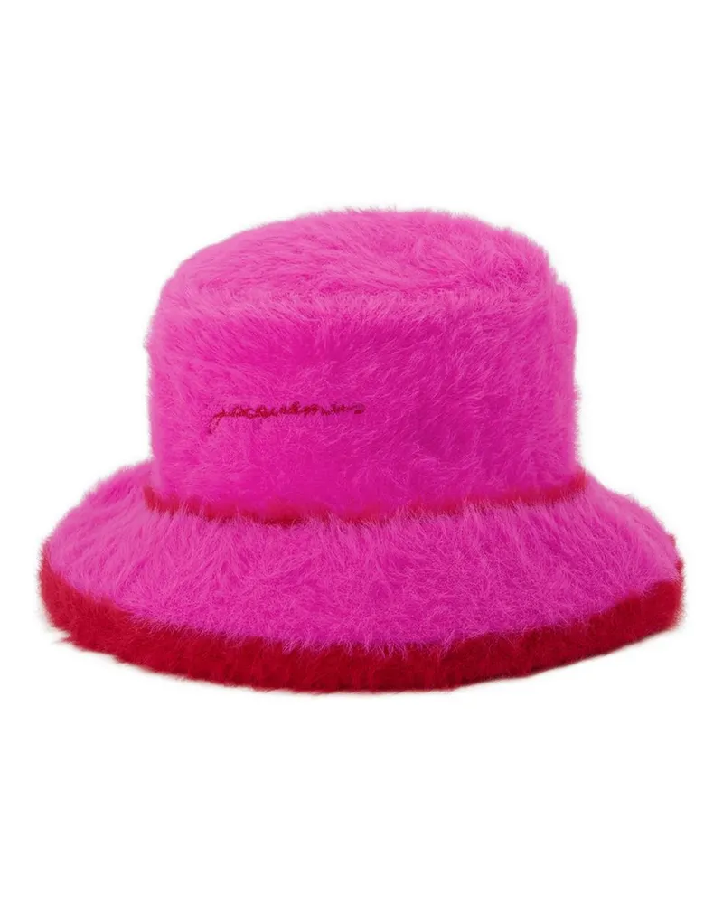 Jacquemus Le Bob Neve Eimer Hut in rosa Stoff Pink