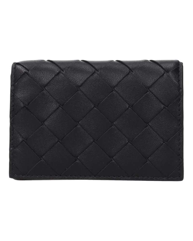 Bottega Veneta Damens Dokumentenhalter aus schwarzem Leder -