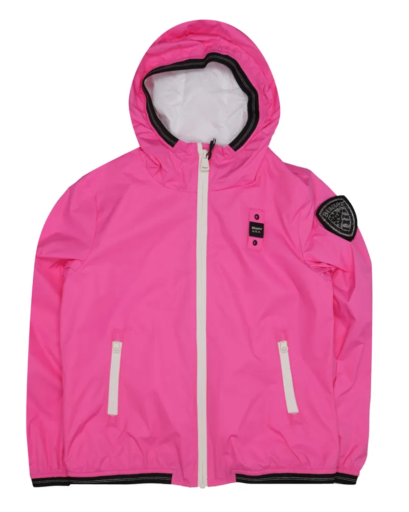 Blauer mäntel rosa Pink