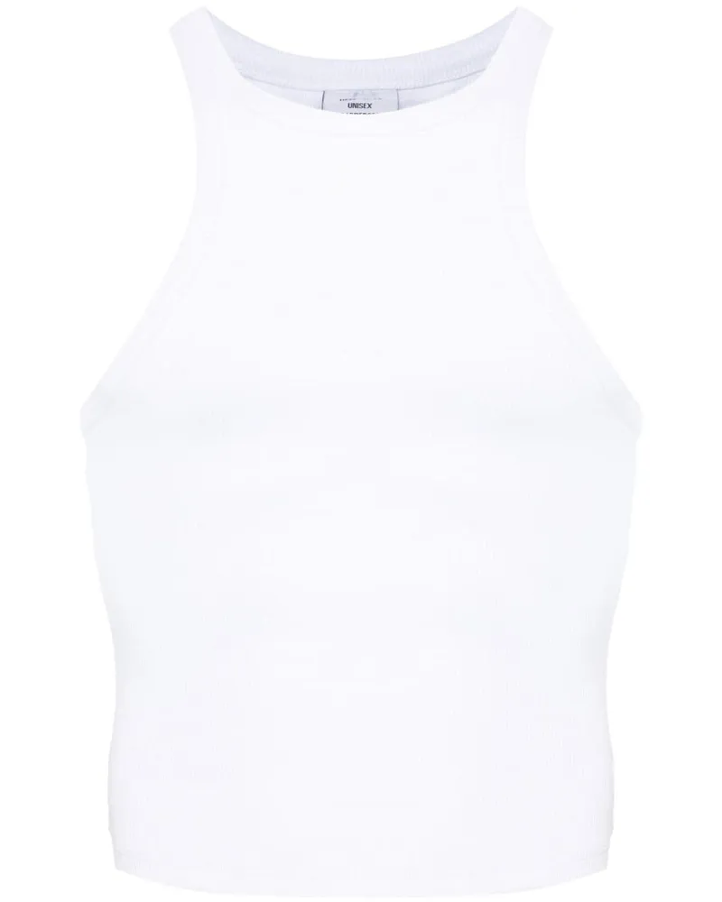 VETEMENTS Logo -Baumwoll -Tank -Top White